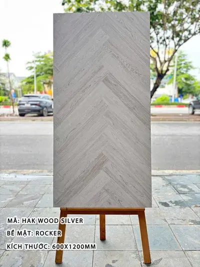[DSC-Hak Wood Silver] Gạch Giả Gỗ Ấn Độ DSH Men Matt Carving kt 600x1200 mm Mã Hak Wood Silver
