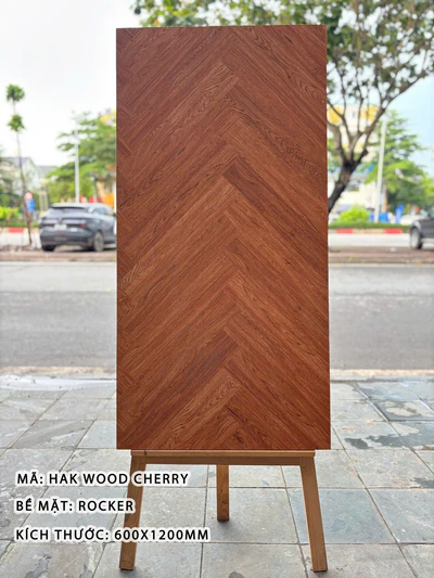 [DSC-Hak Wood Cherry] Gạch Giả Gỗ Ấn Độ, KT 600x1200 mm Xương Porcelain Matt Carving Mã Hak Wood Cherry