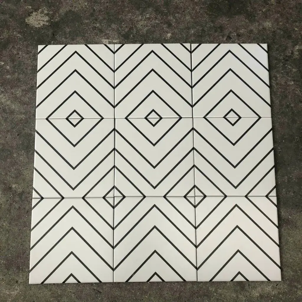 Gạch bông TQ, KT 200x200 mm, Xương Porcelain mặt mờ mã 20116 (GB20116)