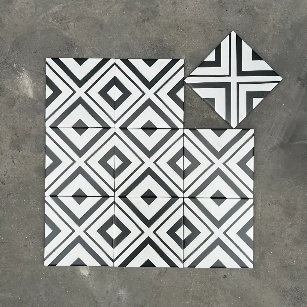Gạch bông TQ, KT 200x200 mm, Xương Porcelain mặt mờ mã GB_F2089 (F2089T)