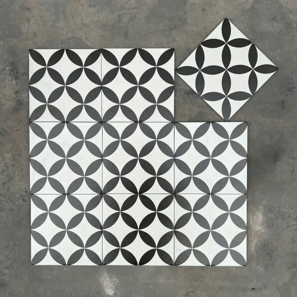 Gạch bông TQ, KT 200x200 mm, Xương Porcelain mặt mờ mã NT2014 ( MHB 132) ,1h/1,2m/30v