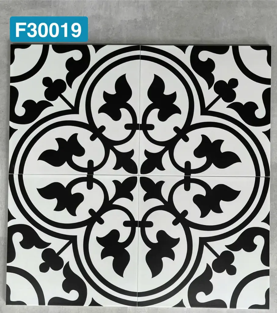 Gạch bông TQ, KT 300x300 mm, Xương Porcelain mặt mờ mã F30019 (1h/1m/11v)