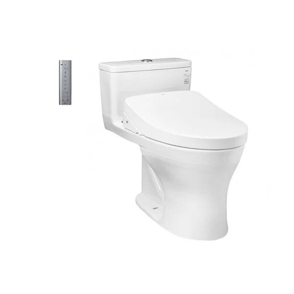 [DSC-MS855CDW12XW] Bệt nhà vệ sinh một khối kèm nắp rửa bồn cầu điện tử WASHLET dòng S7 MS855CDW12XW