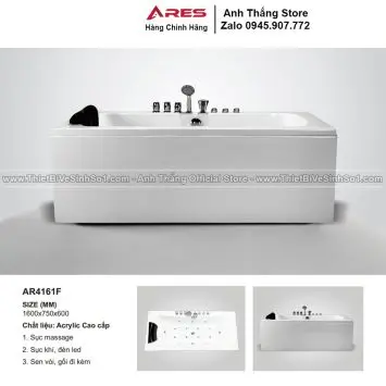 [DSC-AR0161F] Bồn tắm Ares ACRYLIC cao cấp AR0161F