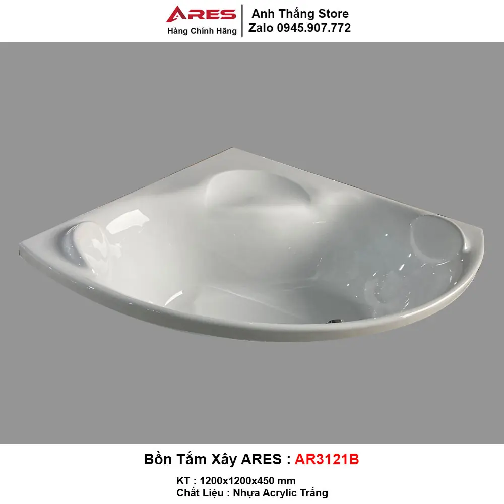 [DSC-AR3121B] Bồn tắm Ares ACRYLIC cao cấp AR3121B