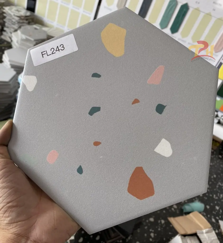 [DSC-FL243] Gạch Bông Lục Giác 230x200x115 Họa Tiết Terrazzo FL243