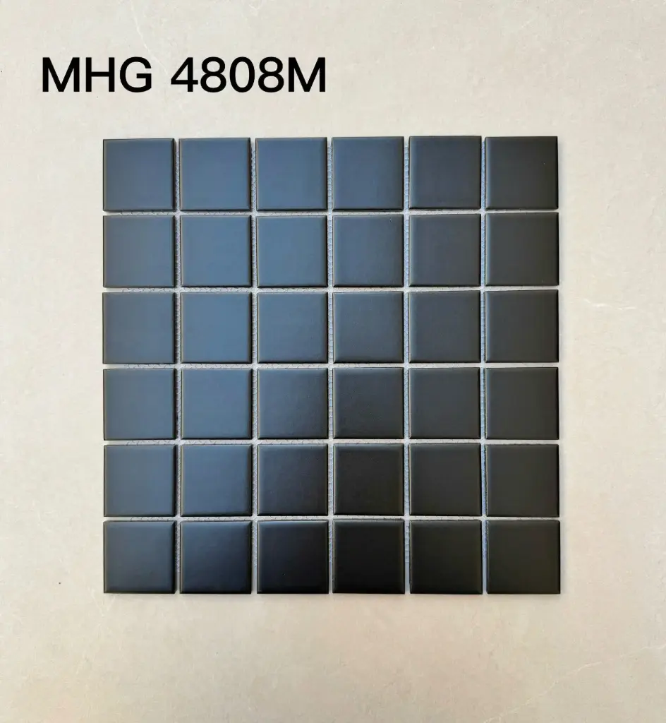 [DSC-4808M ( VGM702)] Gạch Mosaic gốm sứ đen mờ 4808M
