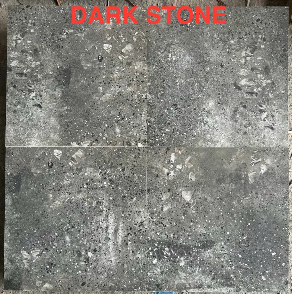 [DSC-Stone Dark] Gạch Terrazzo Ấn Độ, KT 600x600mm xương đá mặt mờ mã Stone Dark