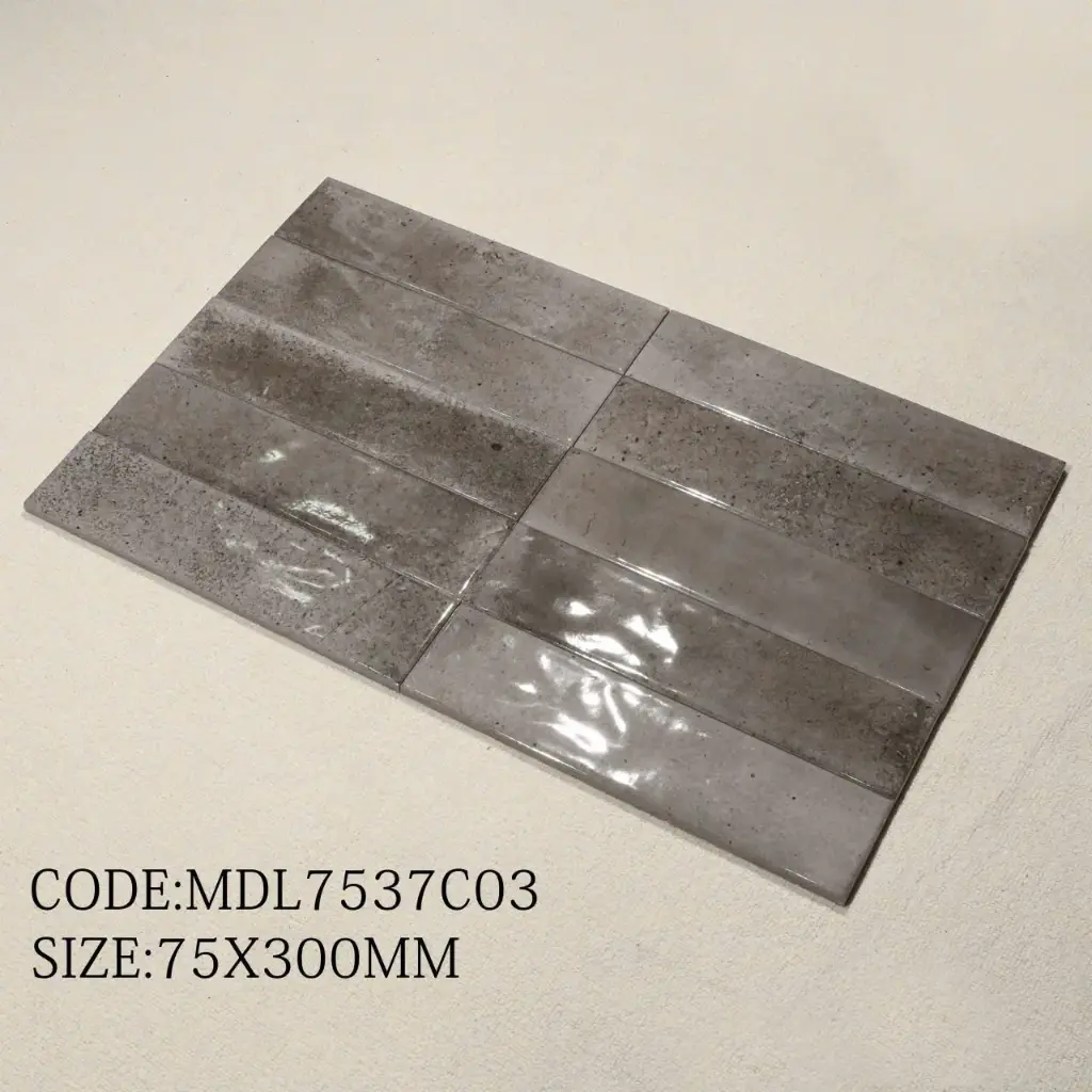[DSC-MDL7537C03] Gạch Thẻ Men Bóng Lượn Mặt kt 75x300mm Mã MDL7537C03 (1h/1m/44v)