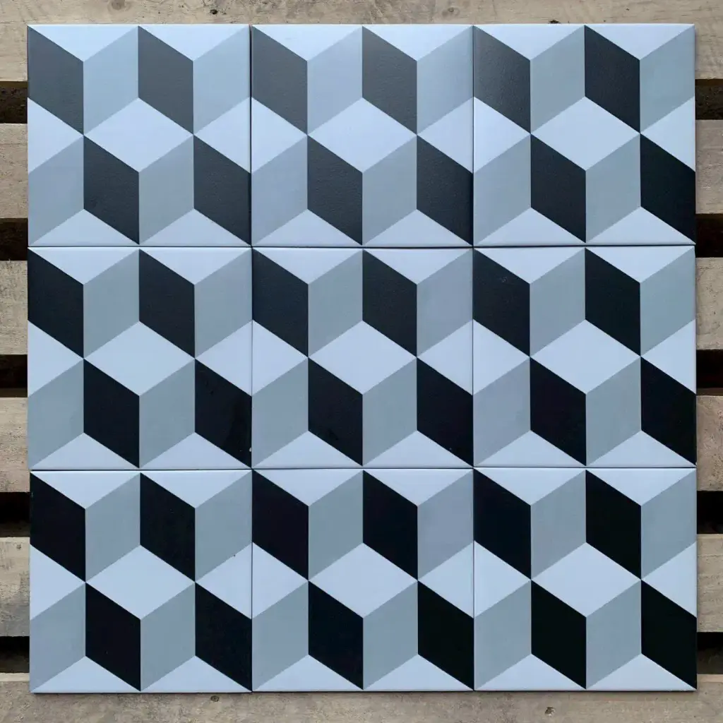 [DSC-DC204] Gạch bông 3D 200x200 mm xám DC204