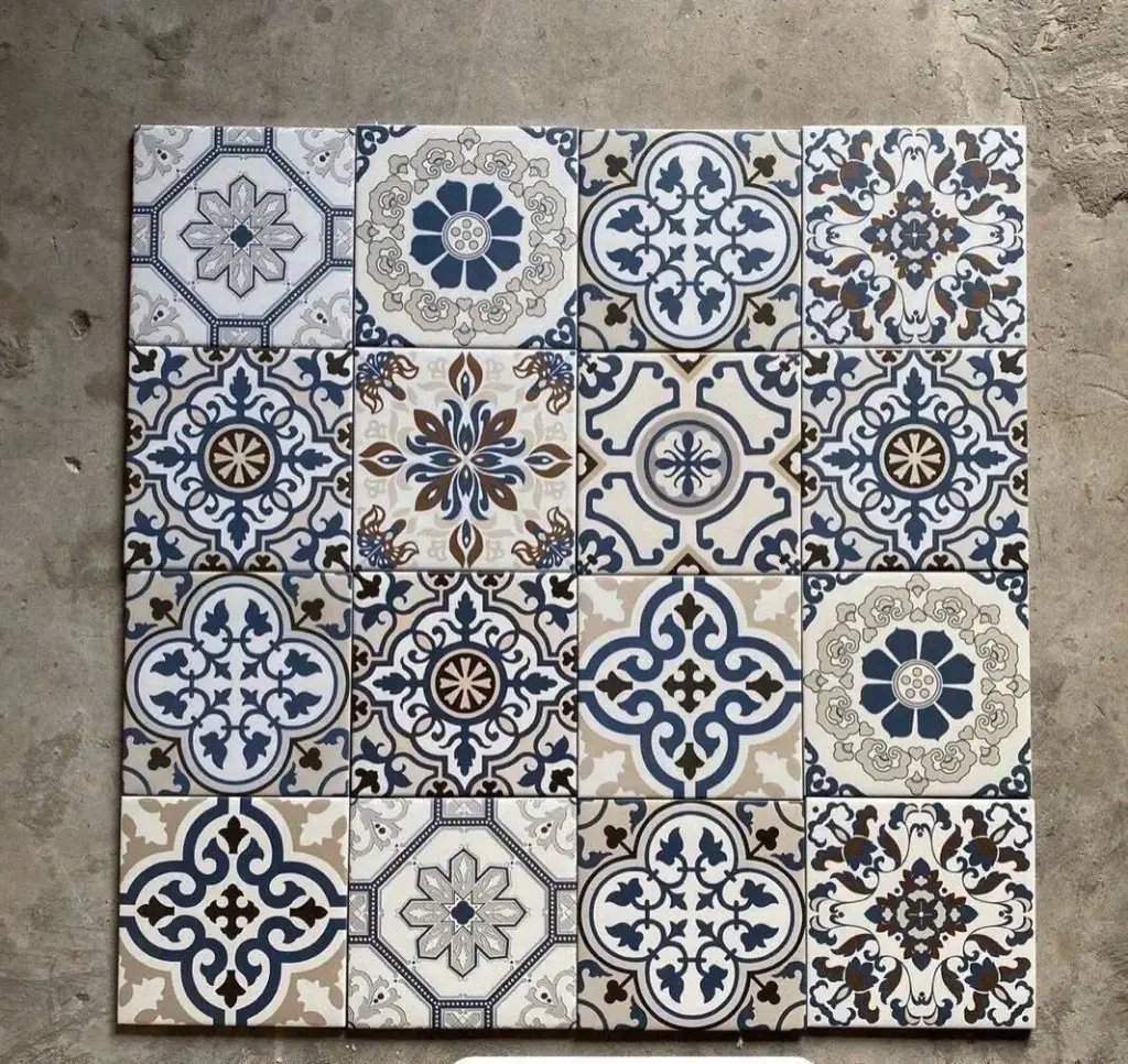 [DSC-GB_20109] Gạch bông TQ, KT 200x200 mm, Xương Porcelain mặt mờ mã 20109 (GB20109)