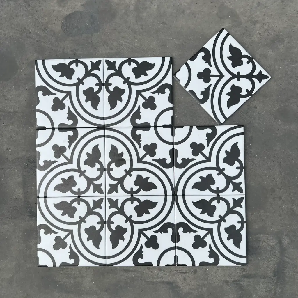 Gạch bông TQ, KT 200x200 mm, Xương Porcelain mặt mờ mã GB_DC222 (DC222)