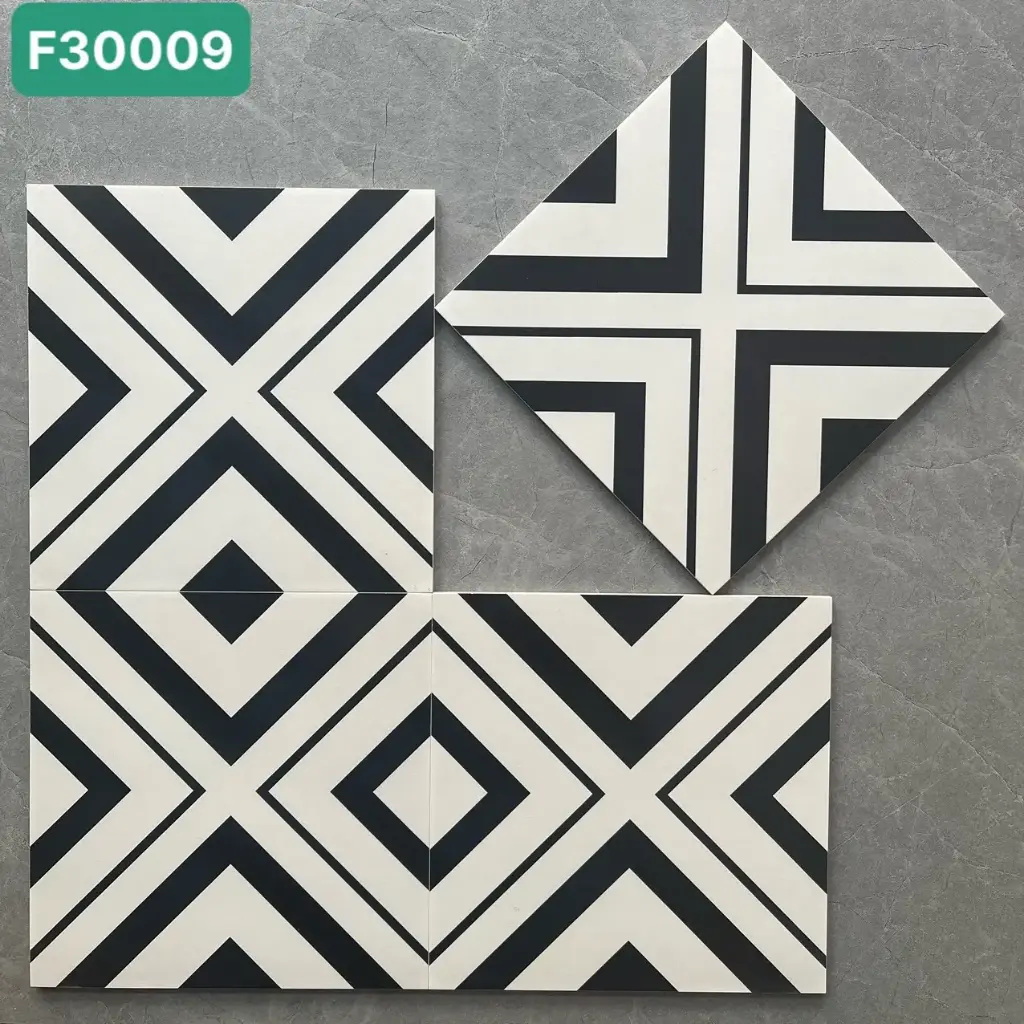 [DSC-F30009] Gạch bông TQ, KT 300x300 mm, Xương Porcelain mặt mờ mã F30009 (1h/1m/11v)( 3017)