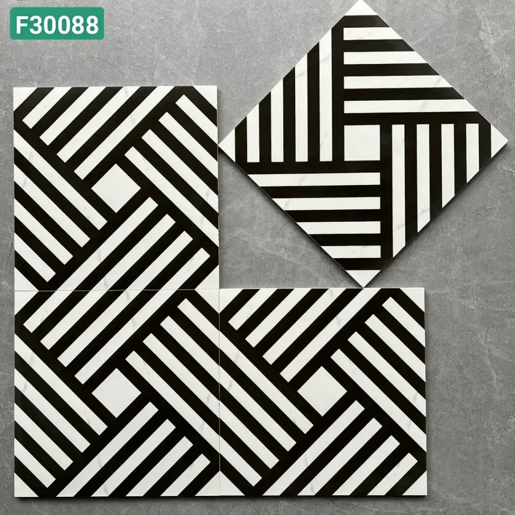 [DSC-GB_F30088X] Gạch bông TQ, KT 300x300 mm, Xương Porcelain mặt mờ mã F30088X (1h/1m/11v)
