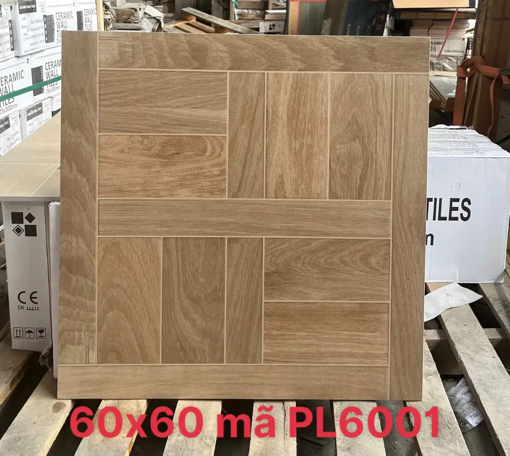 [DSC-PL6001] Gạch giả gỗ kích thước 600x600mm mã PL6001