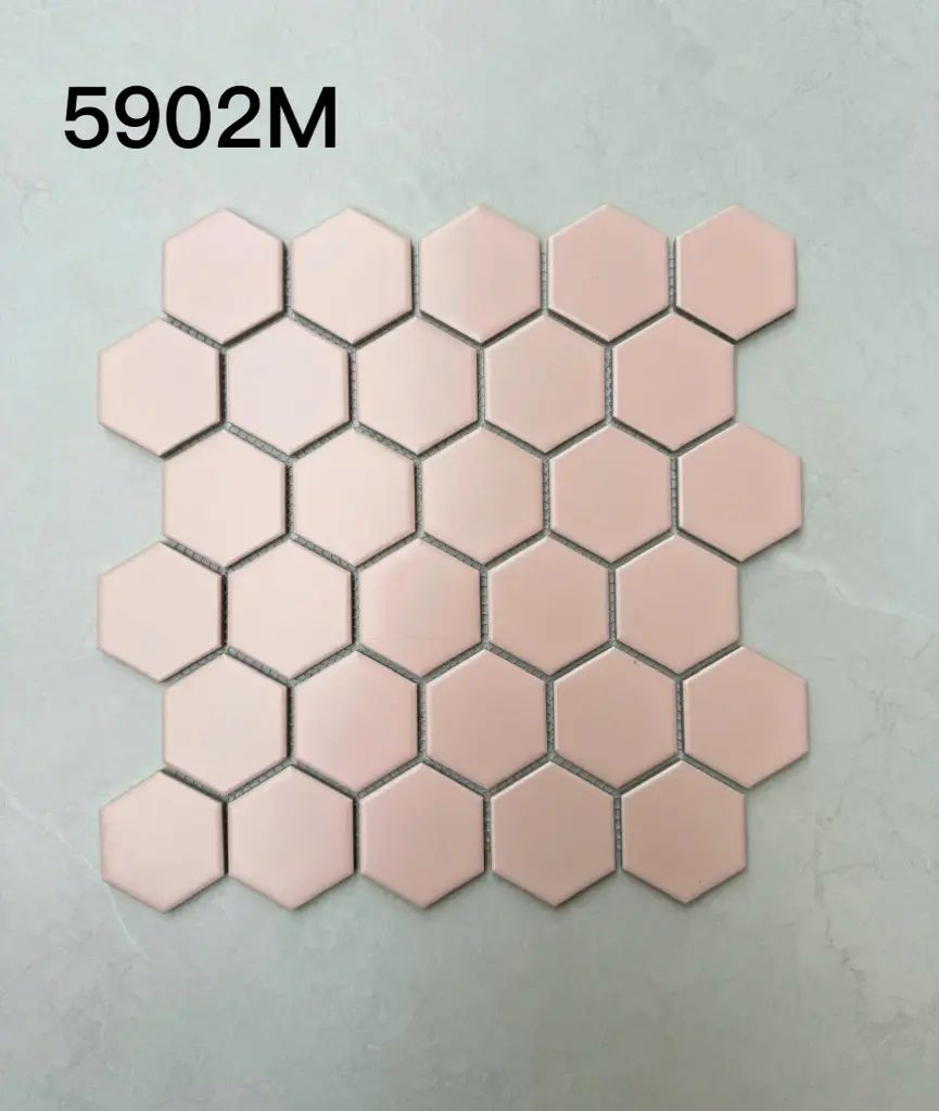 [DSC-5902M] Gạch lục giác vỉ hồng 5902M