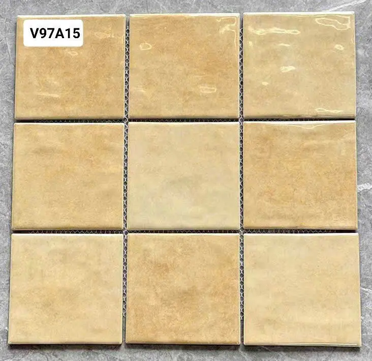[DSC-V97A15] Gạch mosaic kem mờ, KT vỉ 100x100mm mã V97A15 (1h/1.818m2/20vỉ)