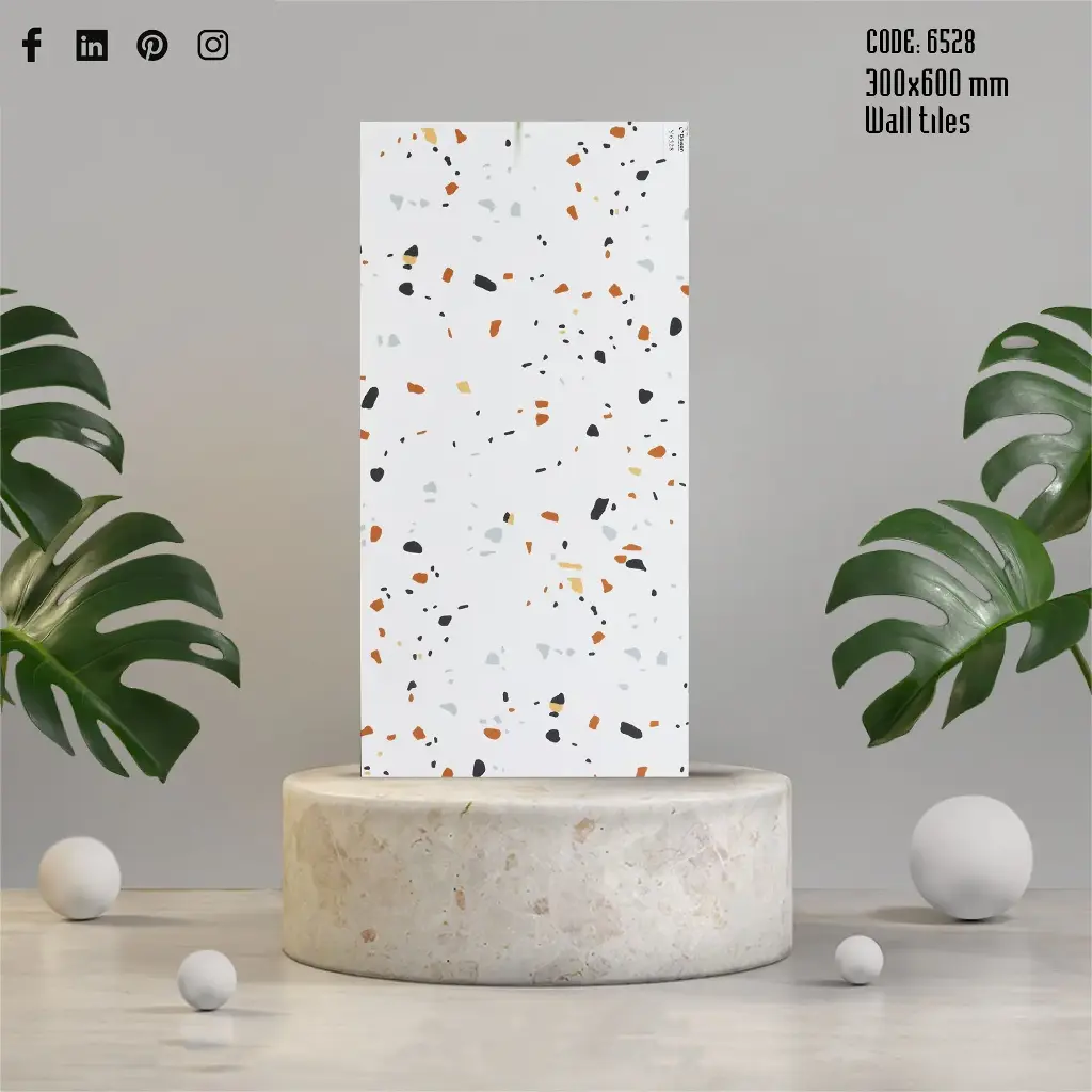 [DSC-Y6528_S] Gạch terrazzo VN, KT 300x600 mm xương ceramic mặt mờ mã Y6528 loại ưu (1h/1.44m/8v)