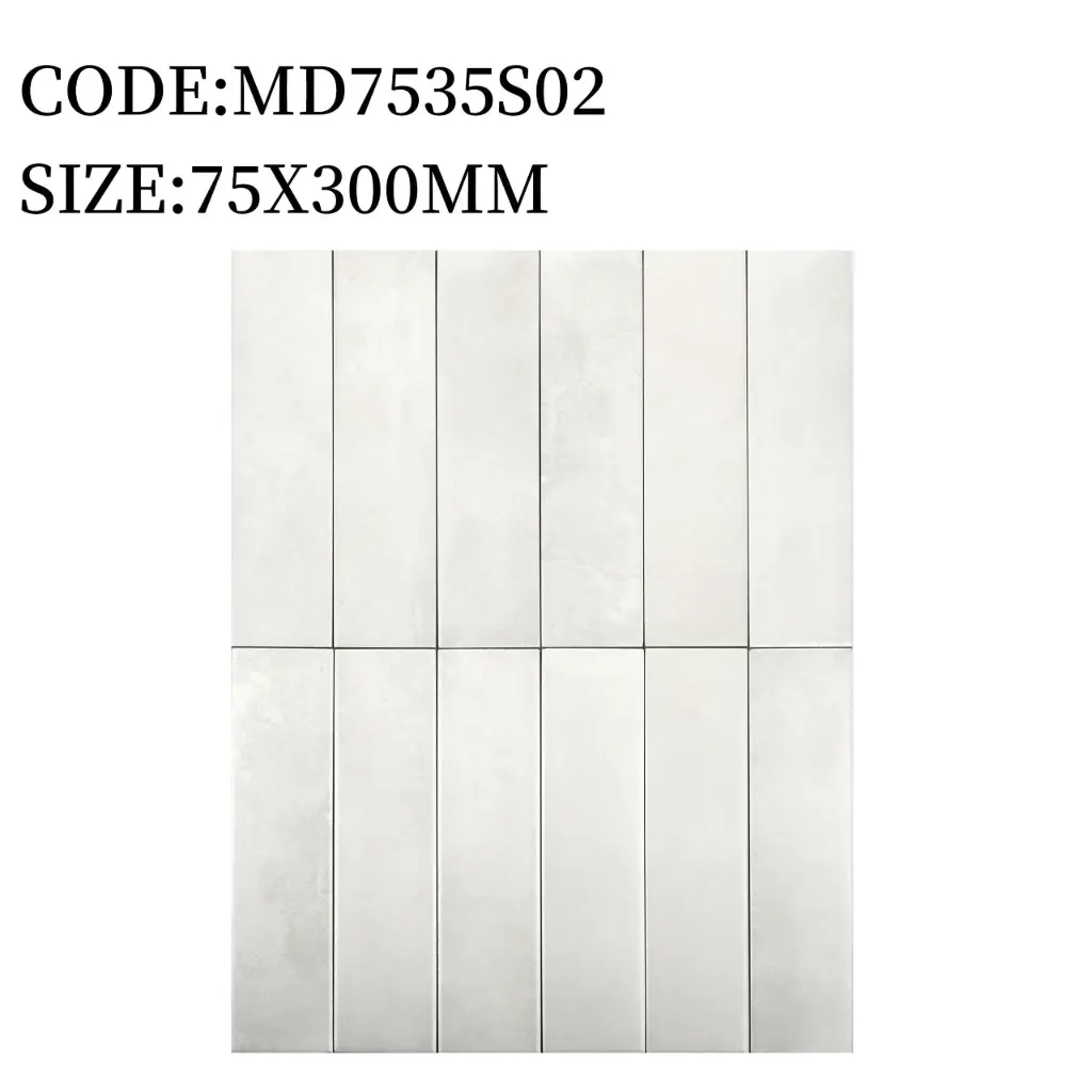 [DSC-MD7534S02] Gạch thẻ Porcelain mờ phẳng KT 75x300 mm mã MD7534S02