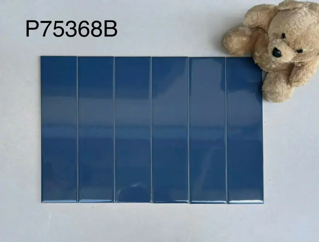 [DSC-M75368B] Gạch thẻ TQ, KT 75x300 mm, màu xanh dương đậm mặt bóng, mã M75368B (1h/1.125m/50v)