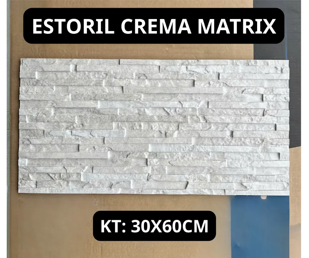 [DSC-Crema Metrix] Gạch ấn giả đá 300x600mm mã Crema Metrix
