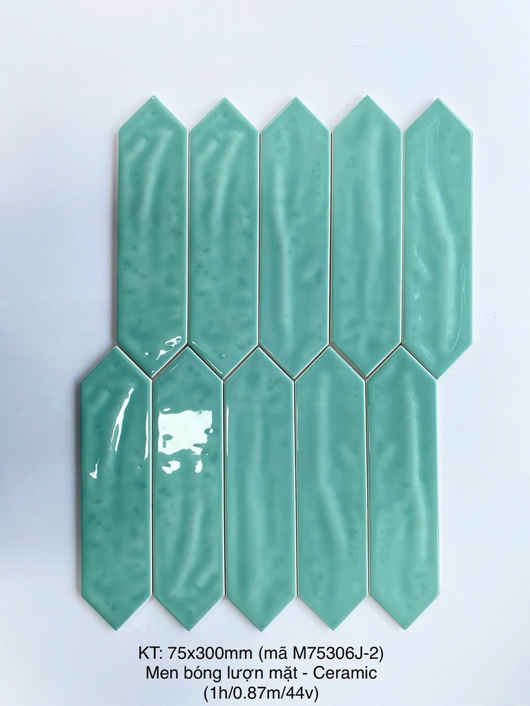 [DSC-M75306J-2] Gạch thẻ mũi tên xanh KT 75x300mm mã M75306J-2 (1h/0.87m/44v)