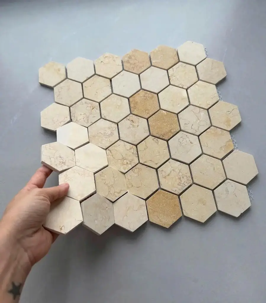 [DSC-LGV51] Gạch Chíp Mosaic lục giác mã LGV51