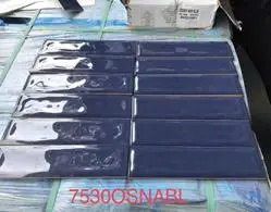 [75300SNABL] Gạch thẻ xanh bóng lượn KT 75x300mm mã 75300SNABL