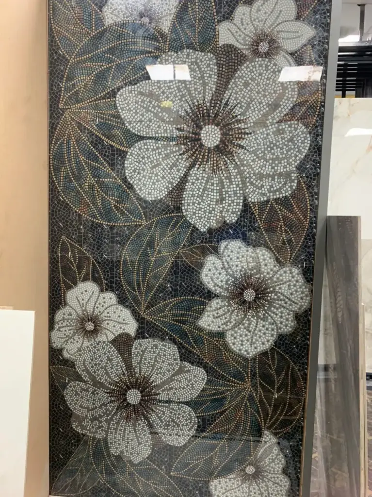 [DSC-FLOWER DECOR 3A] Gạch giả tranh Ấn KT 600x1200mm FLOWER DECOR 3A