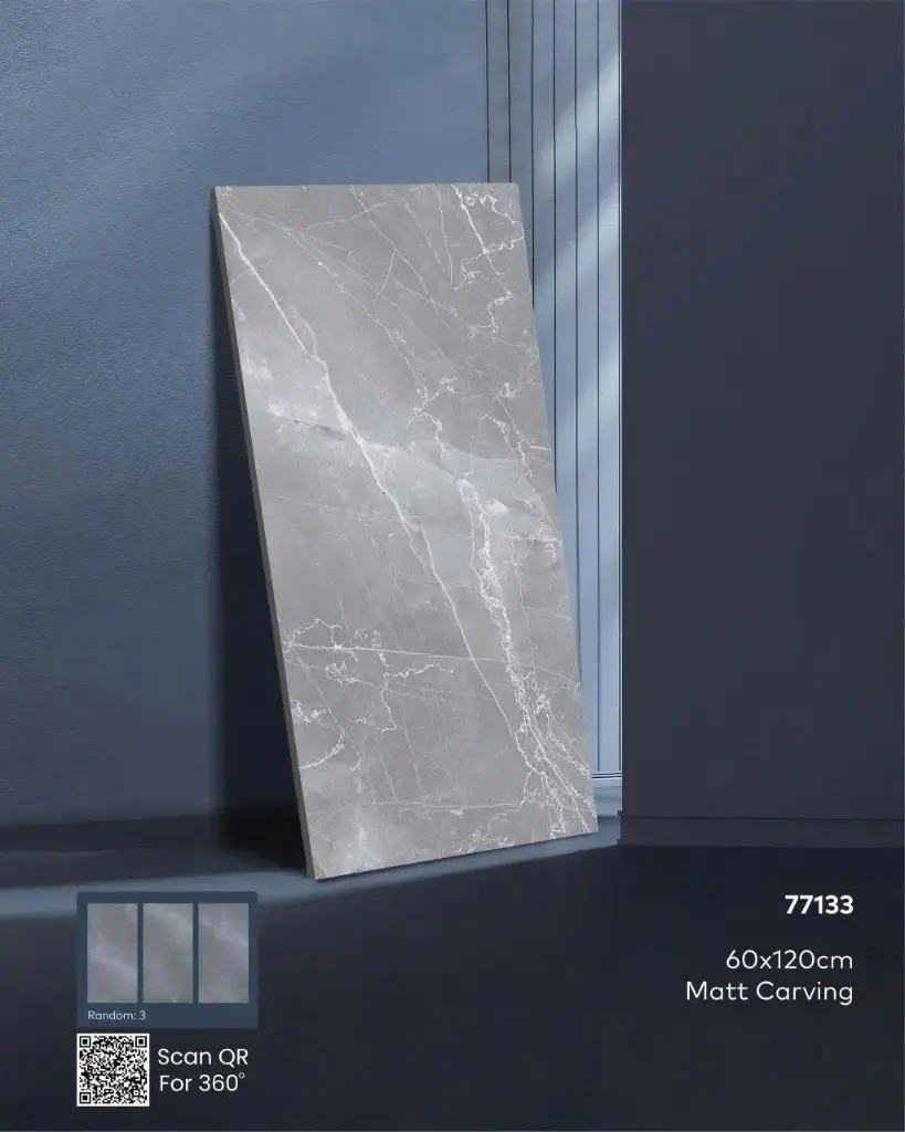[DSC-77133] Gạch lát nền xám tia chớp mờ KT 600x1200mm mã 77133