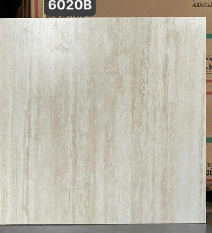 [DSC-6020B] Gạch lát nền travertin kem KT 600x600mm mã 6020B