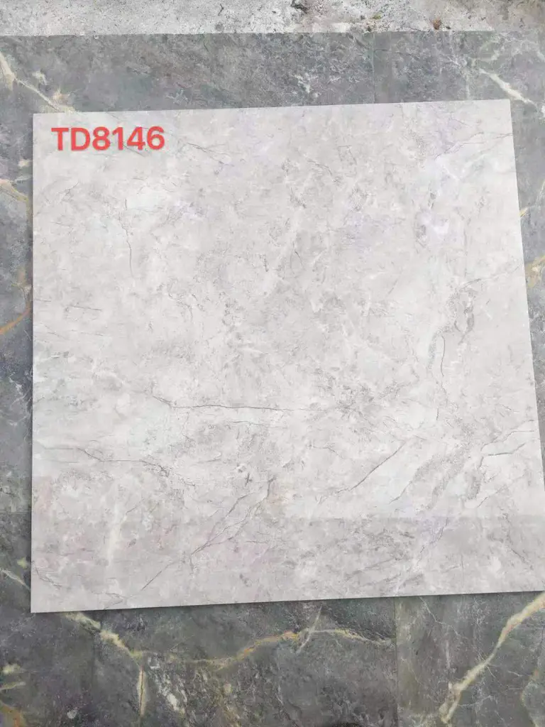 [DSC-TD8146] Gạch lát nền xám tia chớp bóng KT 800x800mm mã TD8146