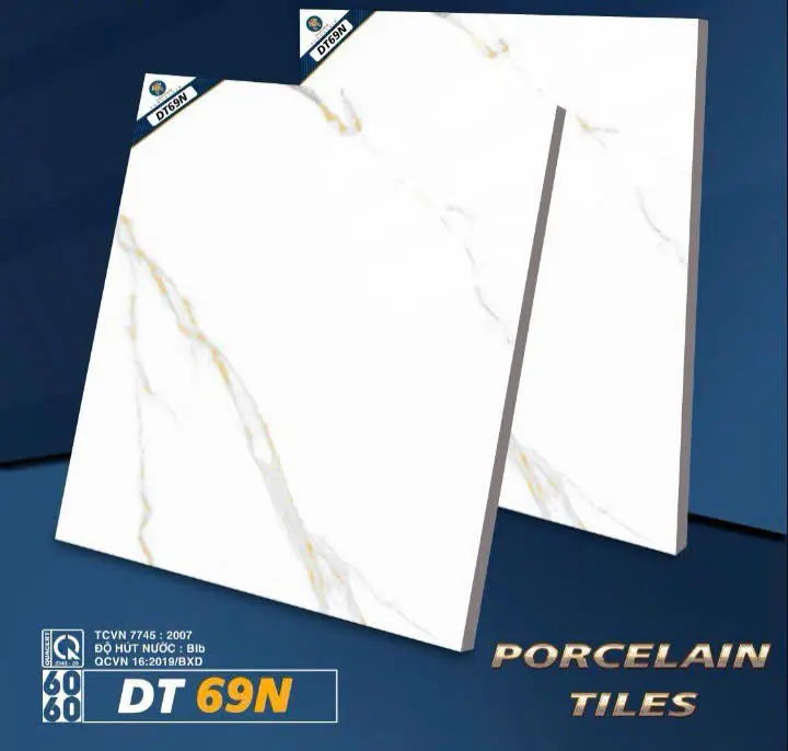 [DSC-DT69NL1] Gạch lát nền trắng bóng vân khói KT 600x600mm mã DT69NL1