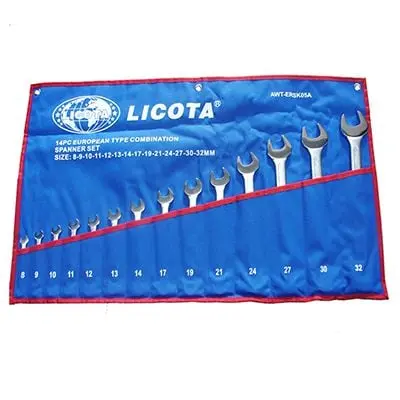 [DSC-KT24-4526] Bộ 14 cờ lê vòng miệng 8-32mm Licota AWT-ERSK05A