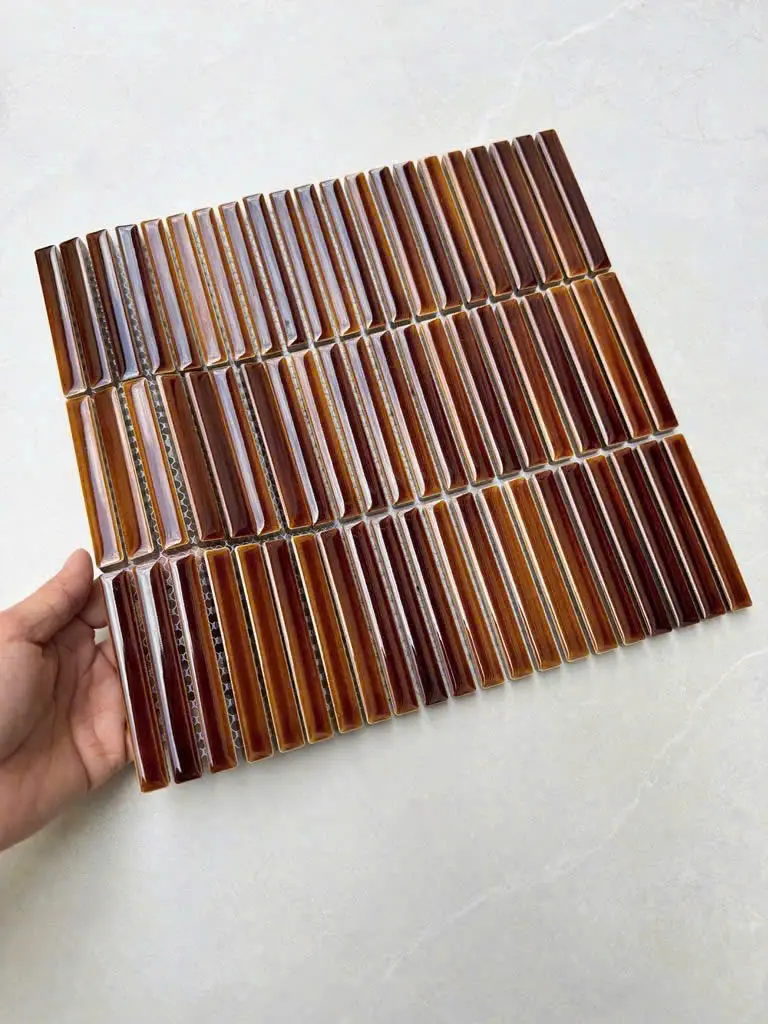[DSC-2302(VYC71)] Gạch mosaic que xanh mix MHT 2302 (VYC71) Vỉ 300x300 mm-VYC71