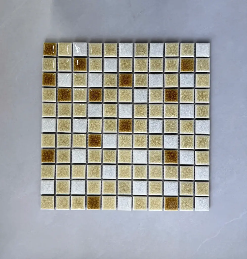 [DSC-2586] Gạch mosaic gốm men rạn Chíp 25x25mm mã 2586