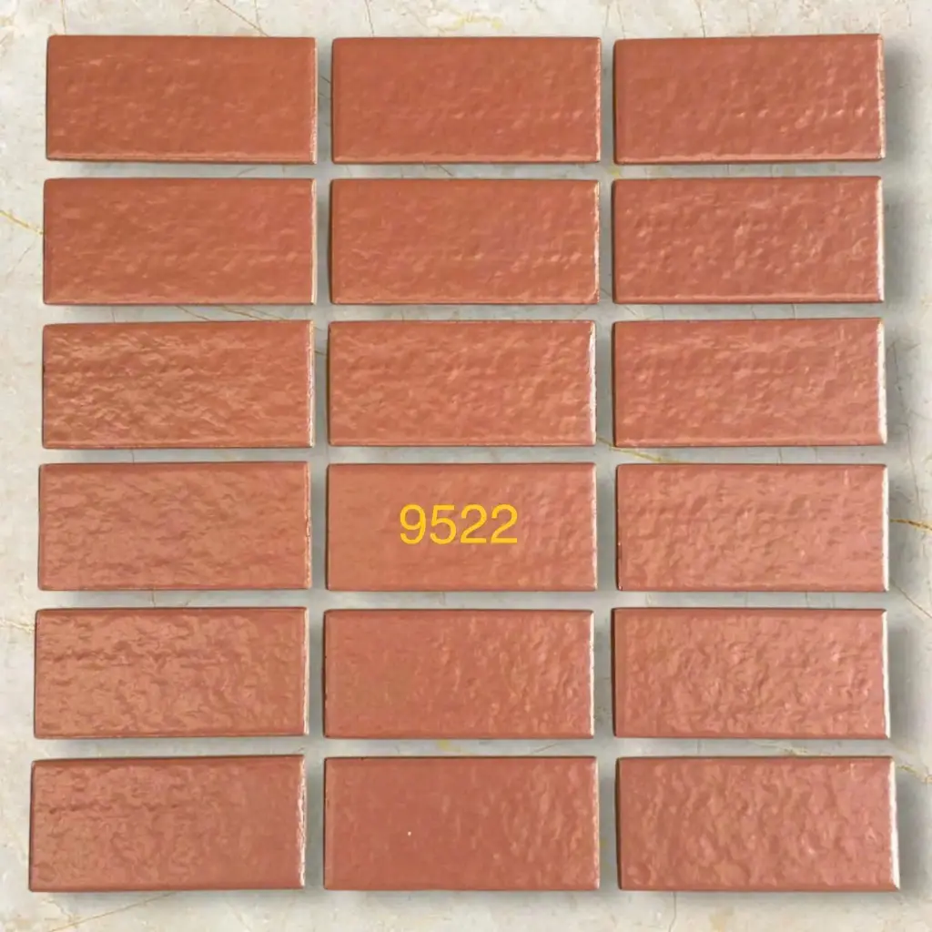 [DSC-9522] Gạch thẻ màu đỏ gạch KT 45x95 mã 9522