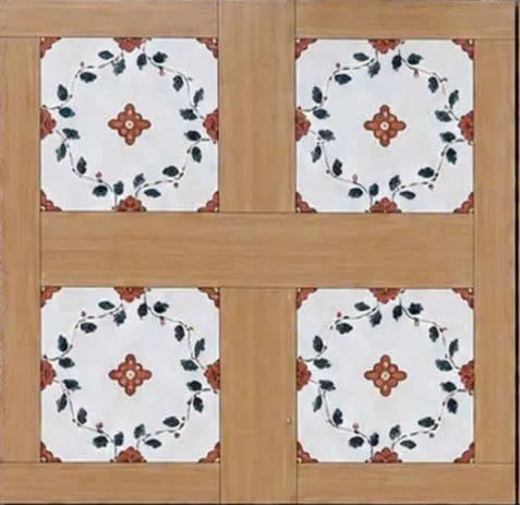 Gạch bông TQ, KT 400x400 mm, Xương Porcelain mặt mờ mã FG4396