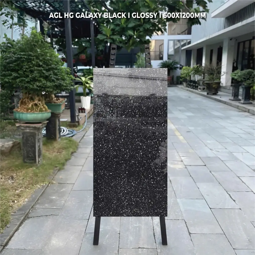 [DSC-AGL HG GALAXY BLACK GLOSSY] Gạch lát nền đan bóng Kim Sa KT 600x1200mm mã AGL HG GALAXY BLACK GLOSSY