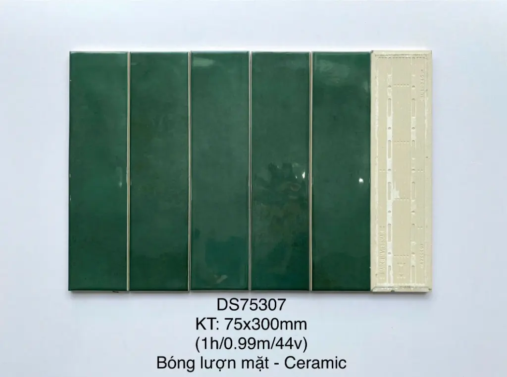 [DSC-CAA75307_SA] Gạch thẻ loại 1 , KT 75x300mm, Xương Ceramic mặt bóng lượn mã CAA75307_SA (1h/0.99m/44v) DS75307
