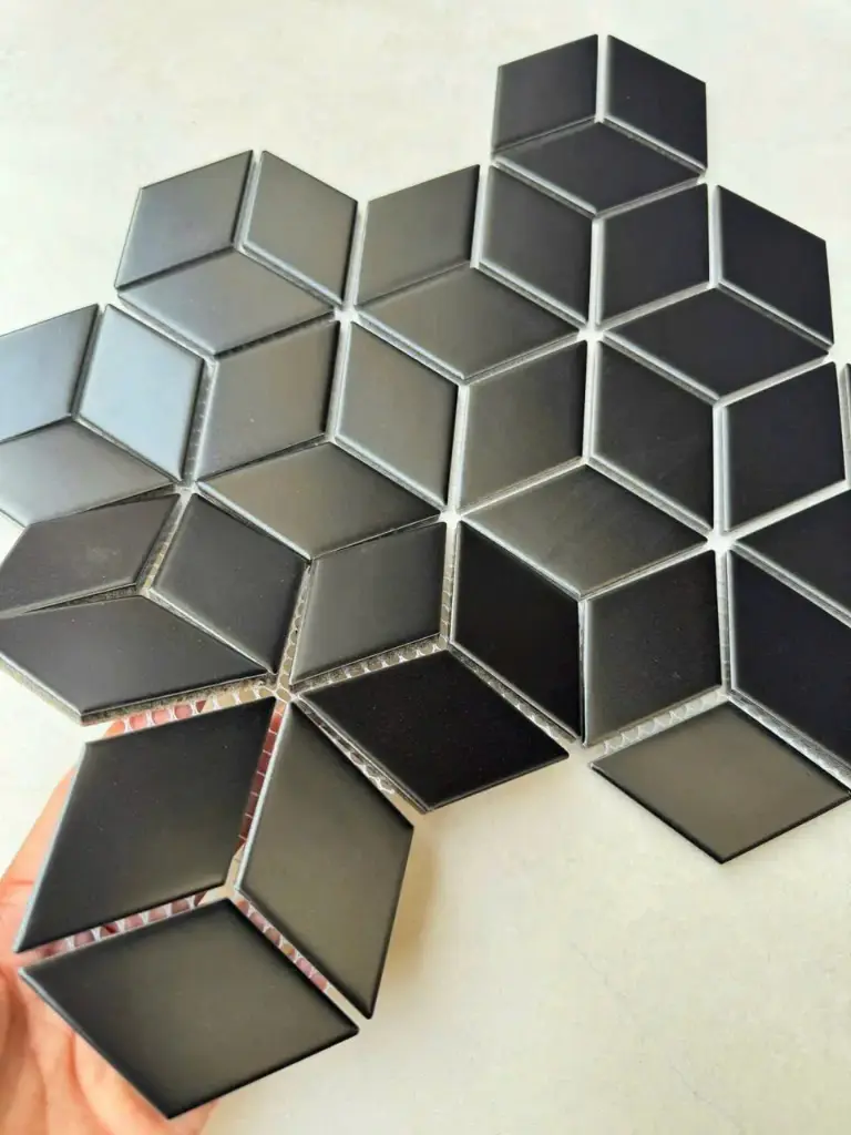 [DSC-VBM401] Gạch mosaic Bát giac đen mờ vỉ 300x300mm mã VBM401