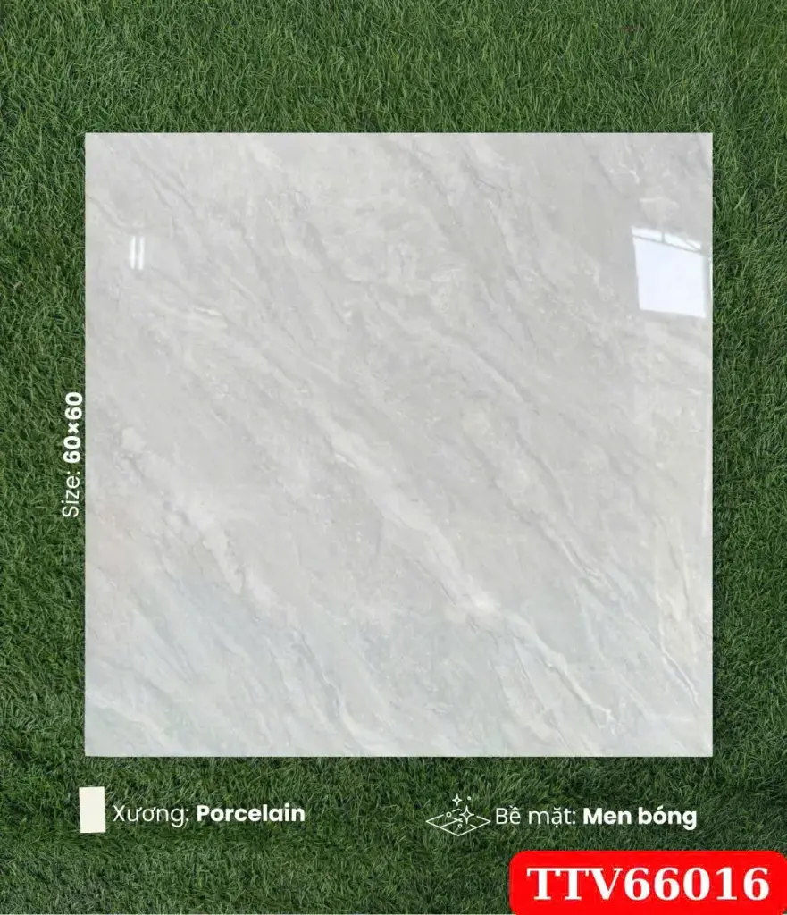 [DSC-66016.] Gạch ốp lát xám bóng KT 600x600mm mã 66016