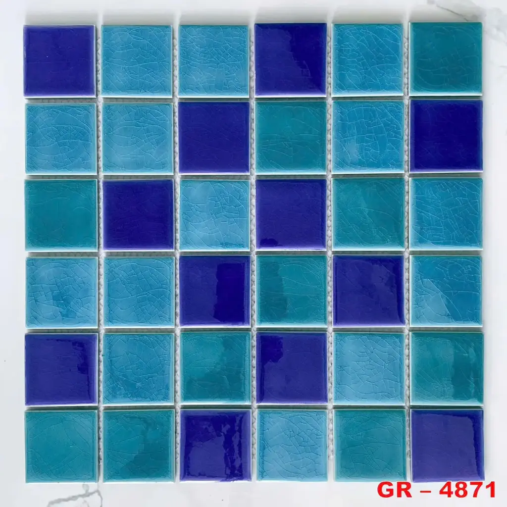 [DSC-GR-4871] Gạch mosaic kT vỉ 306x306mm , chip 48x48x6 mm mã GR-4871(20 vỉ/thùng/1.873m , nặng 24 kg)