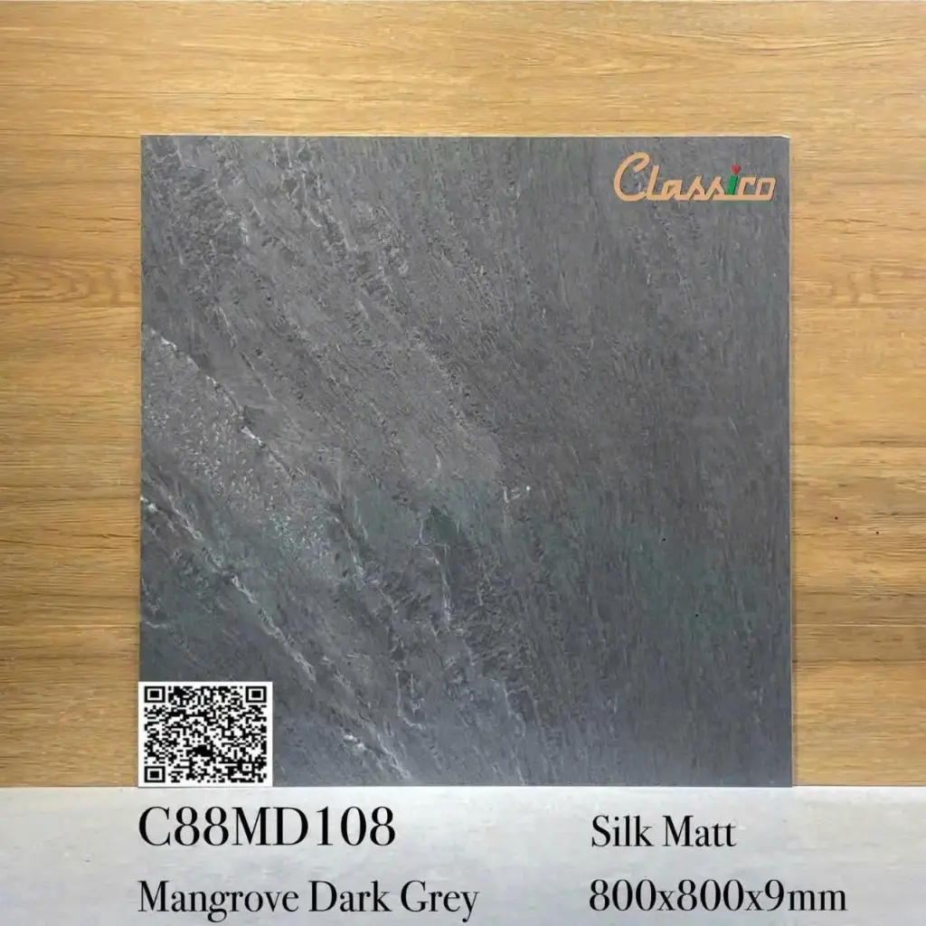 [C88MD108] Gạch 80x80cm Silk matt Dark Grey