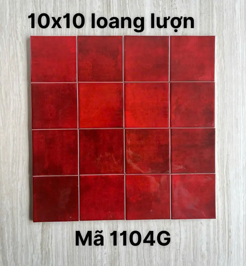 [DSC-DS1104G] Gạch thẻ loại ưu, KT 100x100mm, Xương Ceramic mặt bóng lượn mã DS1104G (1h/1m/100v)