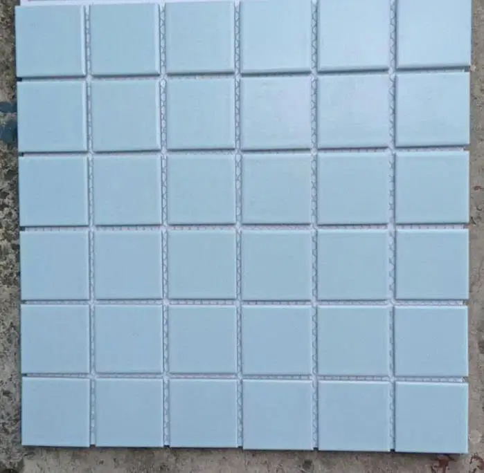 [DSC-M2707] Gạch mosaic gốm xanh, KT chip 48x48mm, vỉ 300x300mm, Mã M2707