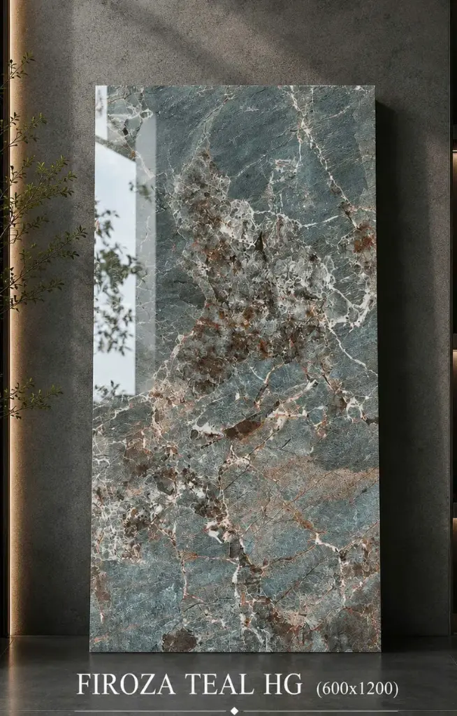[DSC-FIROZA TEAL HG] Gạch lát nền nâu vân đá 600x1200mm mã FIROZA TEAL HG