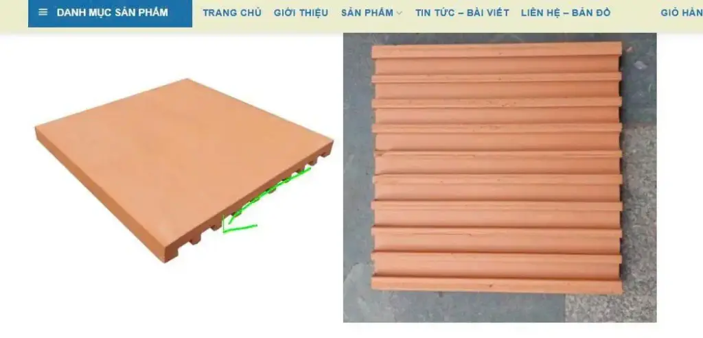 [DSC-Gạch tàu có chân] Gạch tàu Hạ Long có chân Ghim 300x300mm