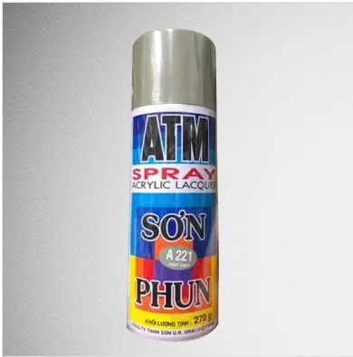 [DSC-ATMA221] Sơn xịt ATM thường (12 lon/hộp)_A221 Xám sáng (UR)