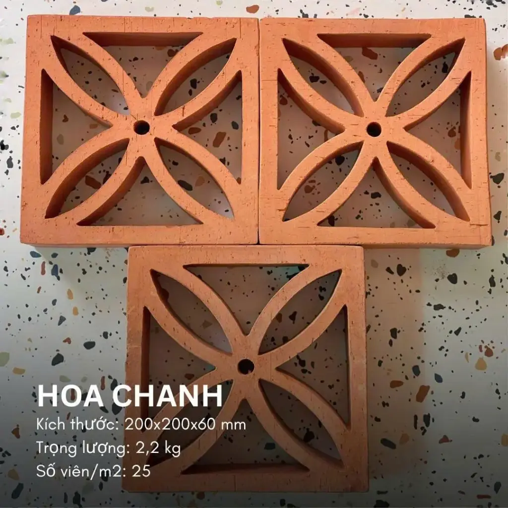 [DSC-BONGGIOHOACHANH] Gạch bông gió Hoa Chanh A1 KT 200x200mm